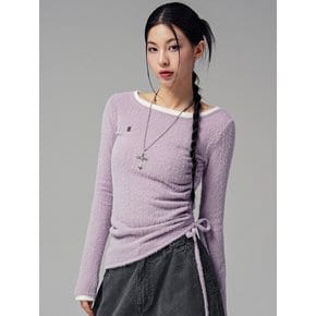 세넌 언밸런스 셔링 페이크 레이어드 티_5COL