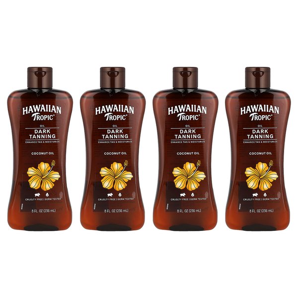 Hawaiian Tropic 하와이안트로픽 다크 태닝 코코넛오일 오리지널 236ml 4개 - SSG.COM