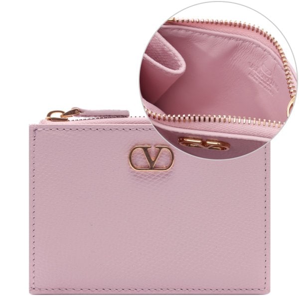 [부산점] 25FW 여성 브이로고 시그니처 지퍼 카드지갑 (7W2P0AK9 SNP 16Q 25F)
