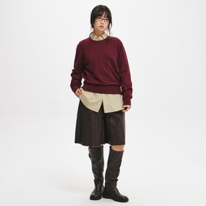 WOMAN 릴렉스드 에센셜 크루넥 풀오버 [PLUM] / GF7LKP510