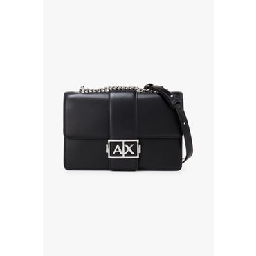 ARMANI EXCHANGE AX 여성 메탈 로고 인터로킹 숄더백- 블랙(A425170500)