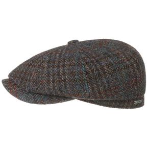 미국 스탯슨 플랫캡 헌팅캡 Stetson Hatteras Harris Tweed III Flat Cap Men - Made in The EU