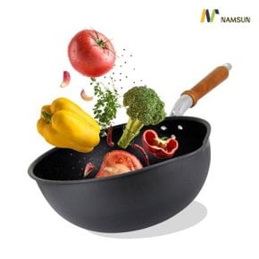 남선 경질 북경팬 38cm 보조손잡이 / 업소용 후라이팬 웍 중식 볶음...