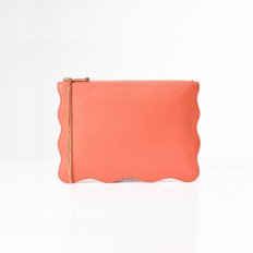 [LWL/엘더블유엘] RUFFLE CLUTCH (러플 클러치) Coral