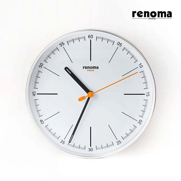 레노마 인테리어 디자인 무소음 벽시계 RNC303 (30cm) 2종중 택1
