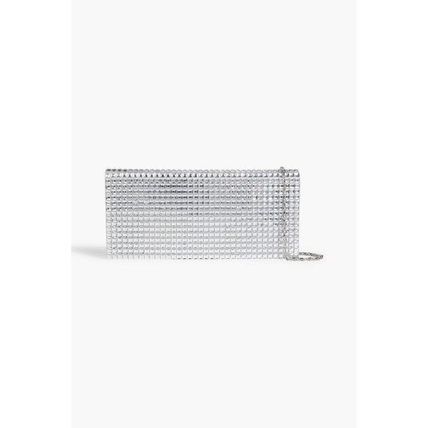 Envelope Flap crystal-embellished satin clutch 메탈릭 1647597349495186