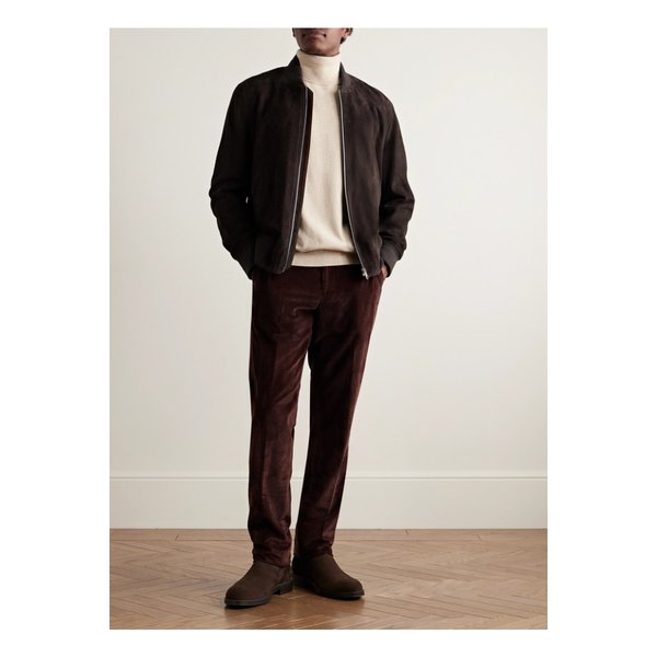 스웨이드 보머 재킷 브라운 46376663162897535