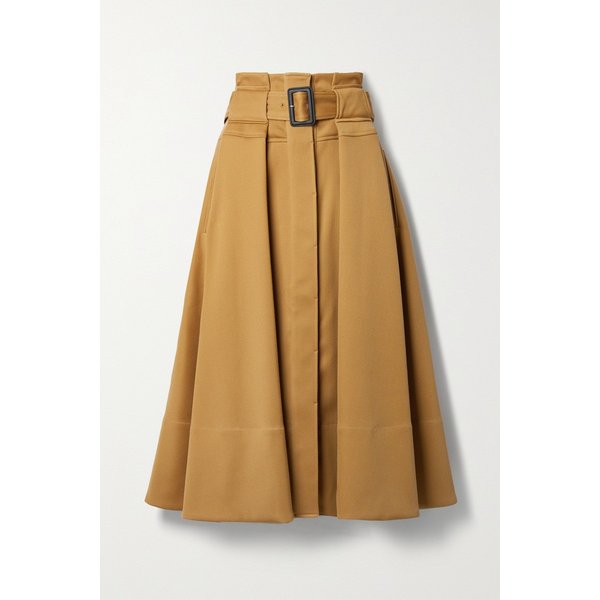 프로엔자슐러 Belted Pleated Wool-twill Midi Skirt 카멜 24772899113290406