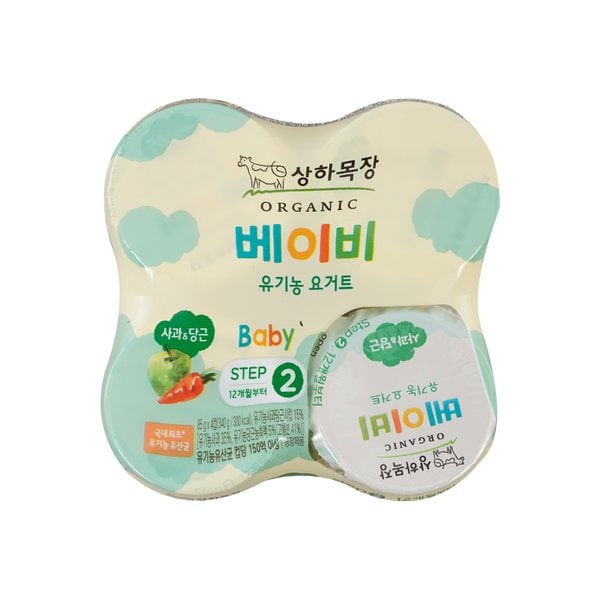 유기농 베이비 요구르트 사과&당근 340g (85g*4)