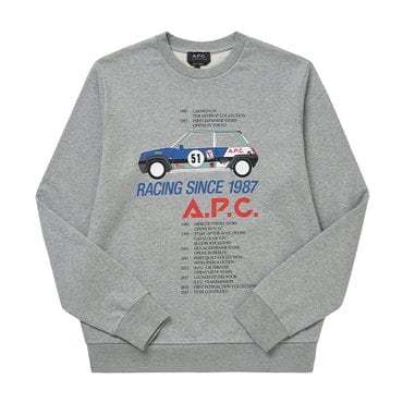 아페쎄 COFAX H27812 PLA HEATHERED GREY MACK 맥 레이싱 카 남성 맨투맨