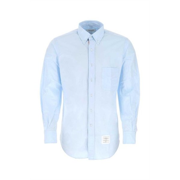 26SS 톰브라운 그로그랭 플래킷 솔리드 포플린 셔츠 MWL010E 03113 480 LIGHT BLUE DOM