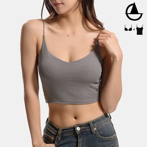 백리스 브이넥 브라탑 인패드 크롭탑 캡나시 요가복 ms129