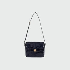 HESTIY Logo Flap Square Bag - Navy