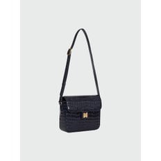 HESTIY Logo Flap Square Bag - Navy