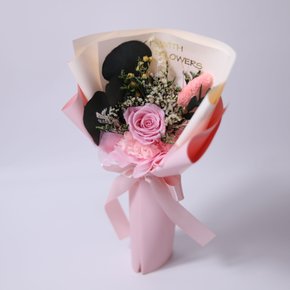 핑크메모리로즈 꽃선물 프리저브드 시들지않는꽃 축하 기념일 생일 졸업 입학 화이트데이 발렌타인데이 캐릭터 축하선물 당일발송 전국배송