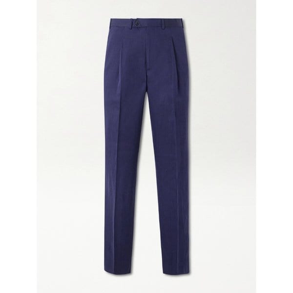 새먼 아멜 아모 스트레이트 레그 플리츠 실크 리넨 블렌드 수트 팬츠 46376663163063916