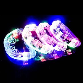 혀누닷컴 led 노래방 탬버린 예쁜 미니 소형 10x15cm