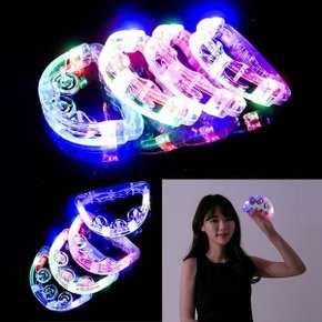 혀누닷컴 led 노래방 탬버린 예쁜 미니 소형 10x15cm