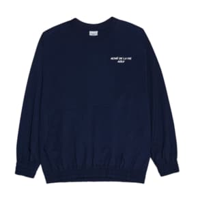 SPORTY LOGO WOVEN SHIRT NAVY 스포티로고