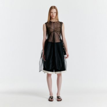 EENK YOVA Tucked Half Shorts - Black/Ivory