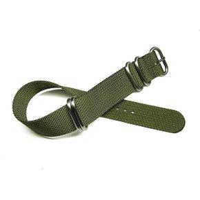 미국 스와치 시계줄 밴드 TIMEWHEEL 20mm Premium Zulu 4 Ring Military Green 나일론워치 스트