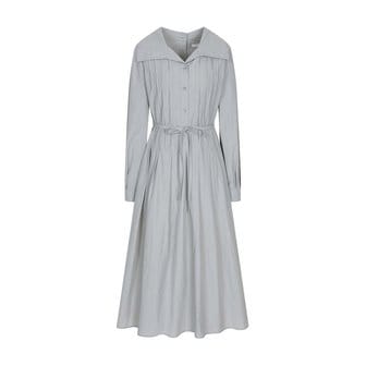 올리브데올리브 와이드 카라 셔츠형 핀턱 원피스 OW6MO3050