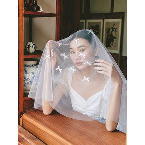 Bridal Ribbon Mood Veil_white