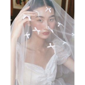 Bridal Ribbon Mood Veil_white