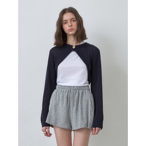 SILKY KNIT CARDIGAN [NAVY]