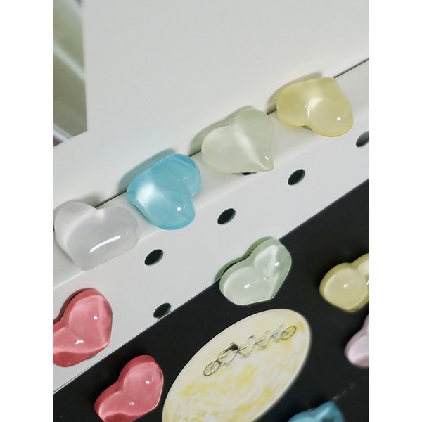 하트 파스텔 유광 냉장고 자석 (랜덤발송)