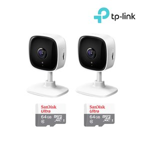 티피링크 Tapo C110+64GB SD카드 2팩 가정용 CCTV 2세트 홈캠 세트