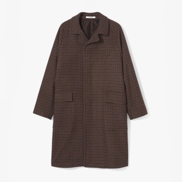 샌프란시스코마켓 /딸리아또레/CLASSIC COAT (HOUND TOOTH CHECK)/남성 클래식 롱 코트/토바코/ TOD2M20001