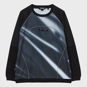 FLUID LAYERED JERSEY TOP [BLACK]