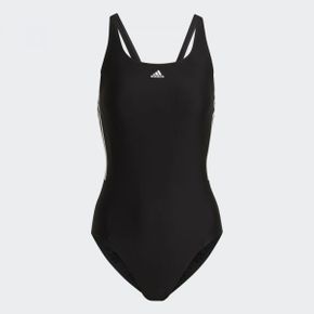 미드 삼선 스트라이프 스윔수트 수영복 블랙 기본 에센셜 HA5993