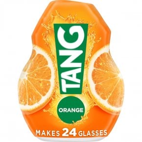 [해외직구] Tang  Tang  오렌지  인위적으로  맛을  낸  액상  청량  음료  믹스  1.62fl  온스  병