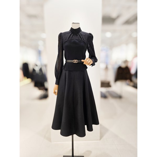 [파주점] [더아이잗컬렉션]글리터 니트패치 원피스 CPAA0OP241