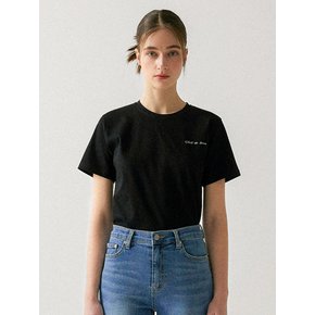 Hand Stitch Silket T-Shirt (BLACK)