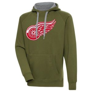 이스퀘어 4642153 ANTIGUA Mens Antigua Olive Detroit Red Wings Victory Pullover Hoodie