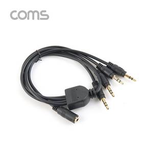 Coms AUX AUXF to 케이블3극4분배 50cm 3.5mm M x4