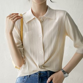 깔끔시크 카라 여름니트