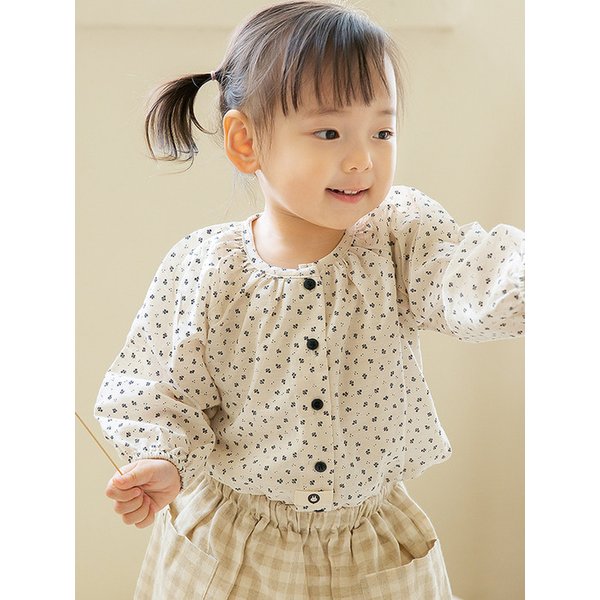 안개 꽃다발 - 유아 플라워 가디건