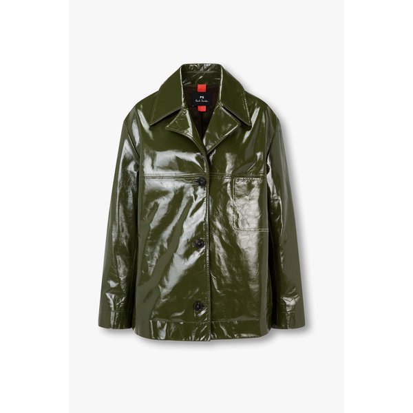 [PS PAUL SMITH] 여성 배색 스티치 레더 자켓 5745309001000