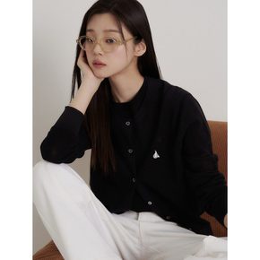 [빈폴솔솔니트] 허니콤 라운드넥 카디건  블랙 (BF635AC015)