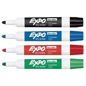 보드마카 문구사무/EXPO 문구사무 SANFORD Bullet팁적 EXPO 1자루 X ( 4매입 )