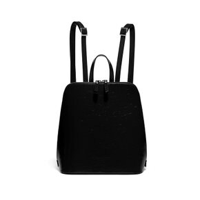 TURTLE LEATHER BACKPACK - BLACK