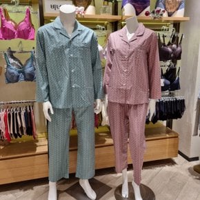 이월)최고가격250.000원 여성 남성 커플 파자마 잠옷 세트(VPA4273WVPA4273M)