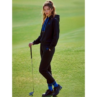 퍼디 SET/ 후드 네오프렌 조거 팬츠세트 [블랙+블랙]