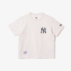 [키즈] MLB 뉴욕 양키스 베이직 셋 업 티셔츠 오트밀 14310291