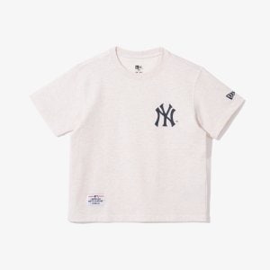 뉴에라키즈 [키즈] MLB 뉴욕 양키스 베이직 셋 업 티셔츠 오트밀 14310291