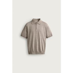 ZARA 자라 지퍼 레귤러 핏 니트 폴로 셔츠 3284 330 082